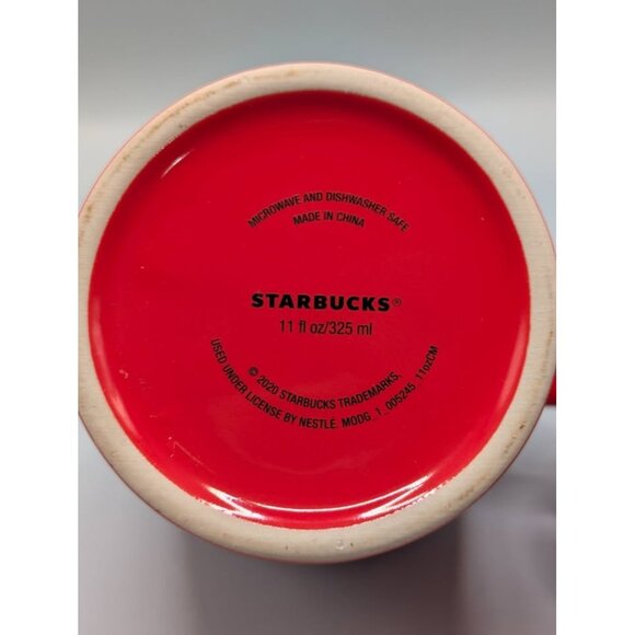 Starbucks 2020 Holiday Red Gold Glitter Mug - Picture 3 of 4